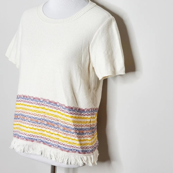 Madewell Fringe Jacquard Embroidered Sweater S - Picture 3 of 8